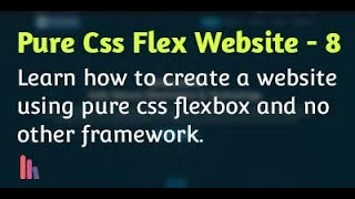 Create a website using pure CSS Flexbox | Footer Section Css | Part - 8