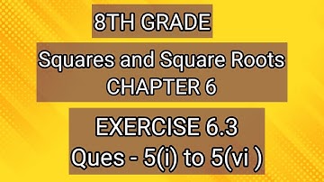 Squares and Square Roots Exercise 6.3 | NCERT Syllabus | Grade VIII | Chapter 6 | @BOARDMARKS