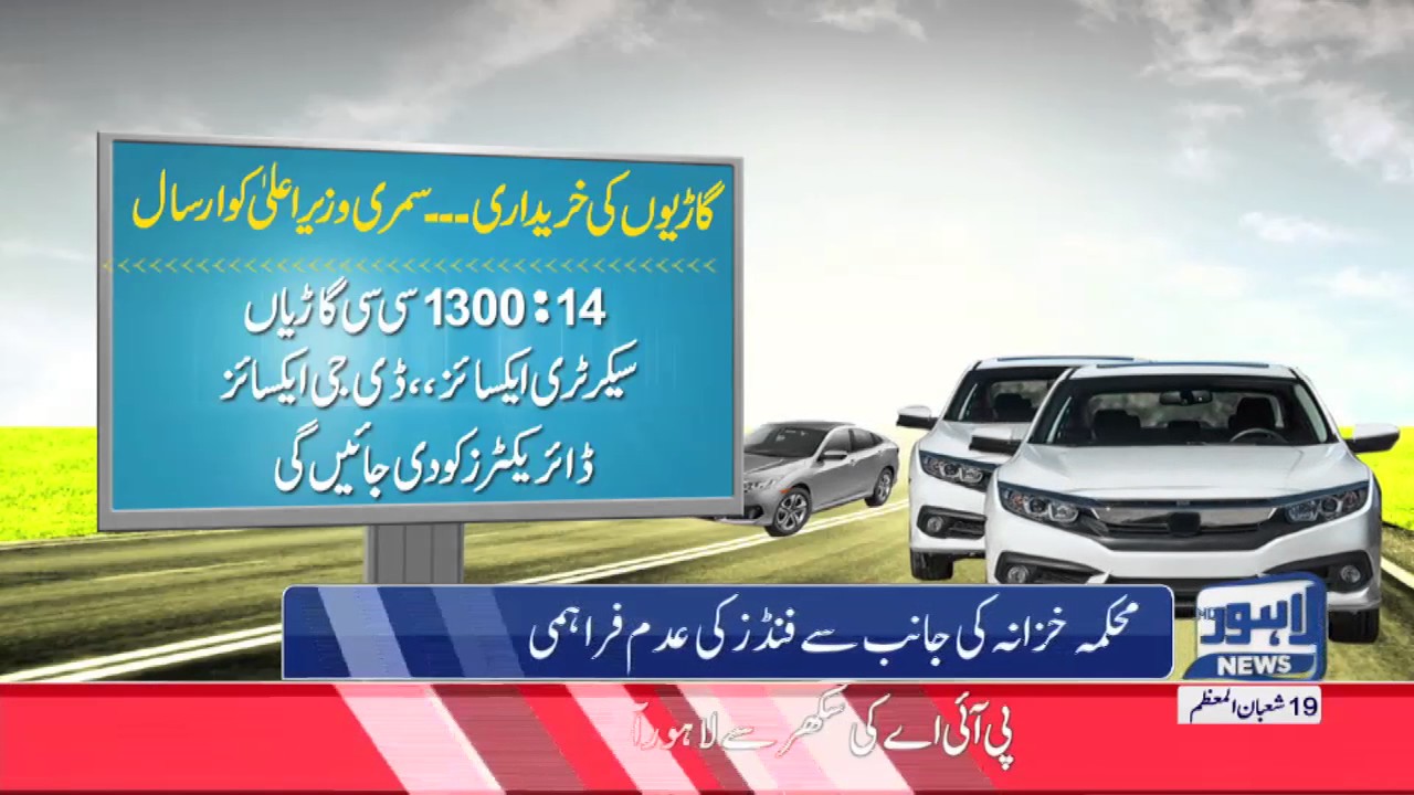 Excise Department again sends summary to CM Punjab for buying cars