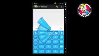 GO Keyboard Blue Butterfly Theme screenshot 4