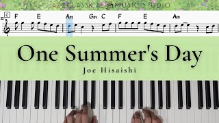 Download Lagu One Summer's Day - Joe Hisaishi | Piano Tutorial (EASY) | WITH Music Sheet | JCMS MP3