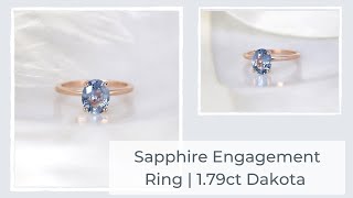 Rosados Box 1.79ct Dakota Lavender Cornflower Sapphire Engagement Ring