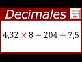 OPERACIONES COMBINADAS CON DECIMALES - Ejercicio 3