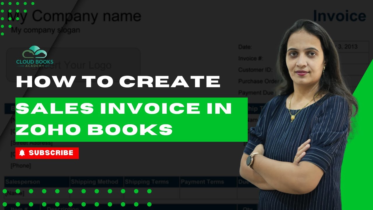 how to create sales invoice in zoho books - #cloudbooksacademy # ...
