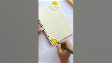 Aesthetic cover page idea for school projects and journals 🤍💛✨ #shorts #youtubeshorts