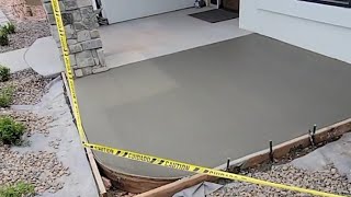 How to pour small concrete jobs. Small concrete sidewalk and small concrete front porch addition.