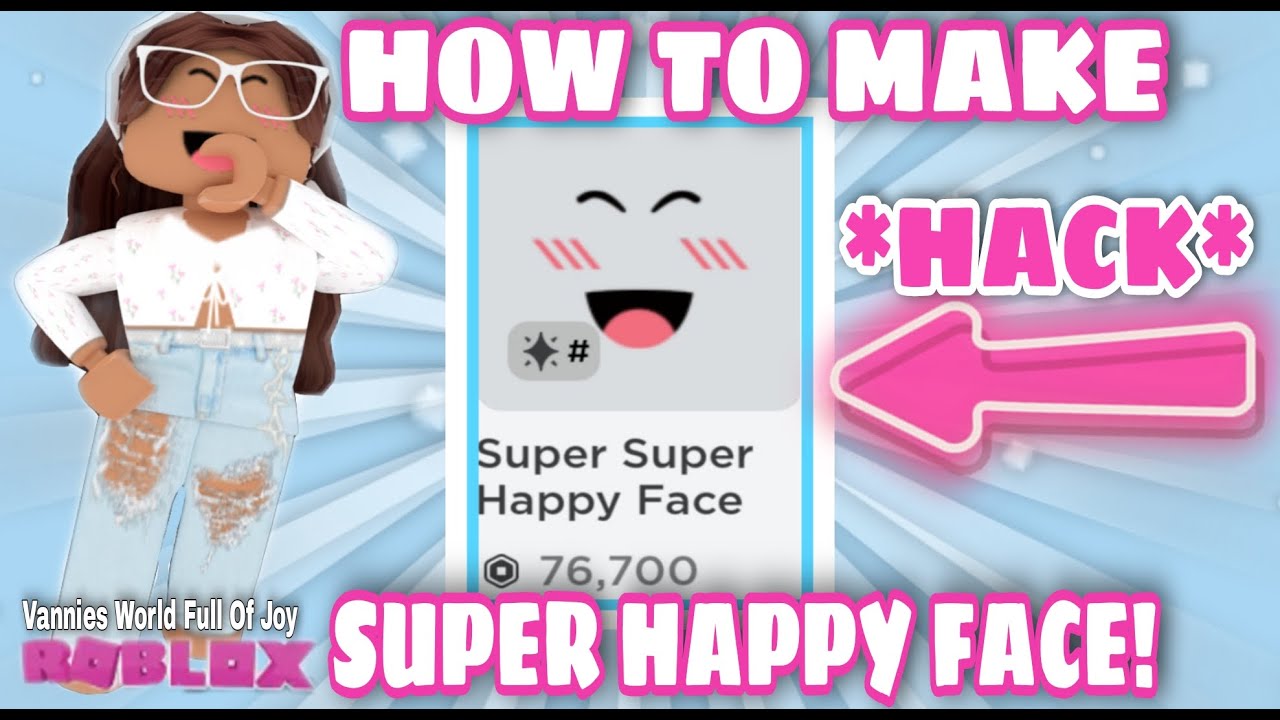 Roblox Costume – How to  Super happy face, Roblox, Cute eyes drawing