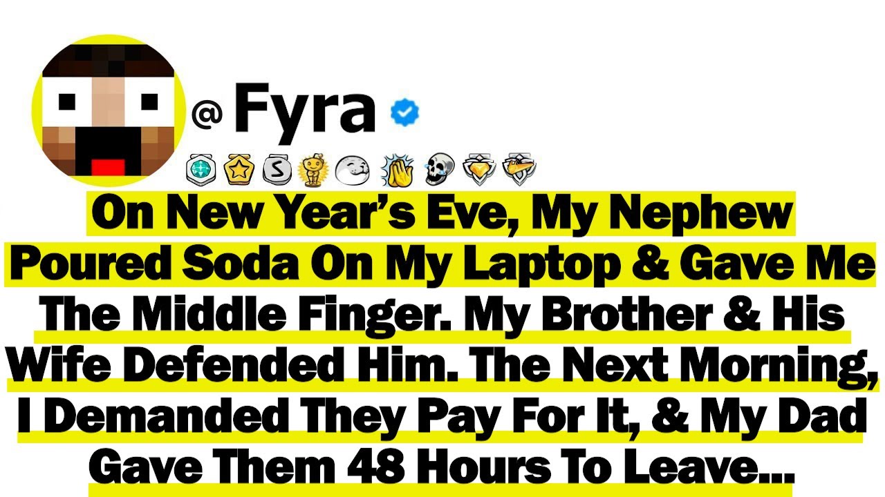 On New Year’s Eve, My Nephew Poured Soda On My Laptop And Gave Me The Middle Finger. My Brother Defe