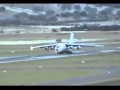 Russian plane dramatic close call taking off  from australia