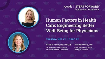 Human Factors in Health Care: Engineering Better Well-Being for Physicians