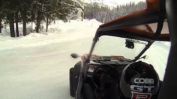 Almost 90° drift on ice with Polaris RZR