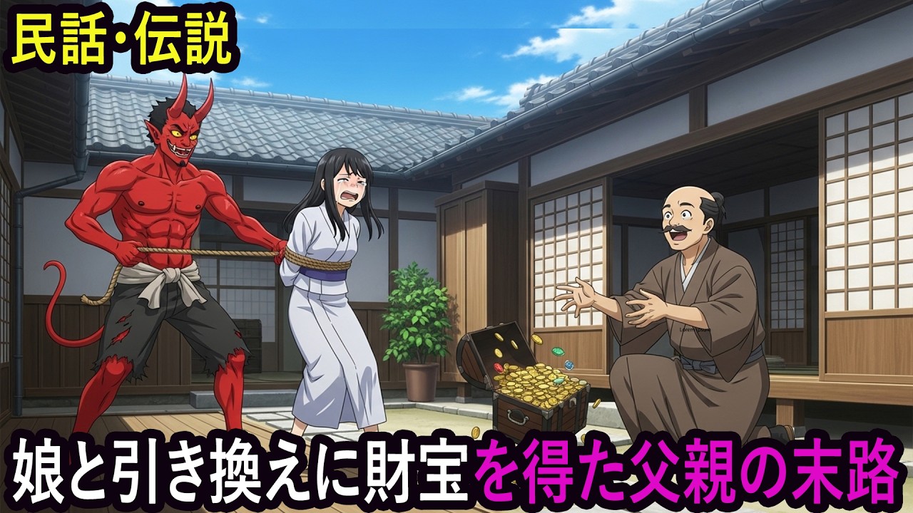 娘と引き換えに財宝を得た父親の末路  昔話  民話  伝説  説話