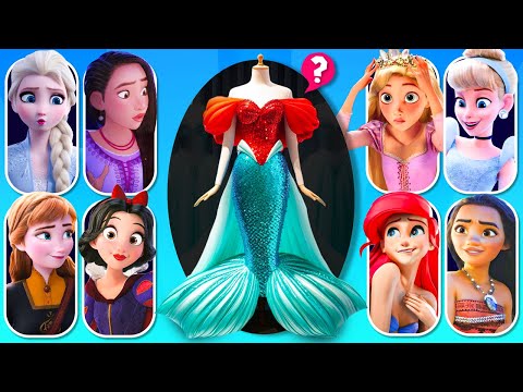 🔥 Guess the Character by Crown, Dress & Shoe #4 | Princess Disney Character Quiz, Disney Song