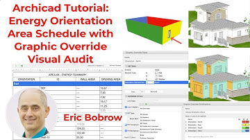 Archicad tutorial: Energy Orientation Area Report with Graphic Override Visual Audit