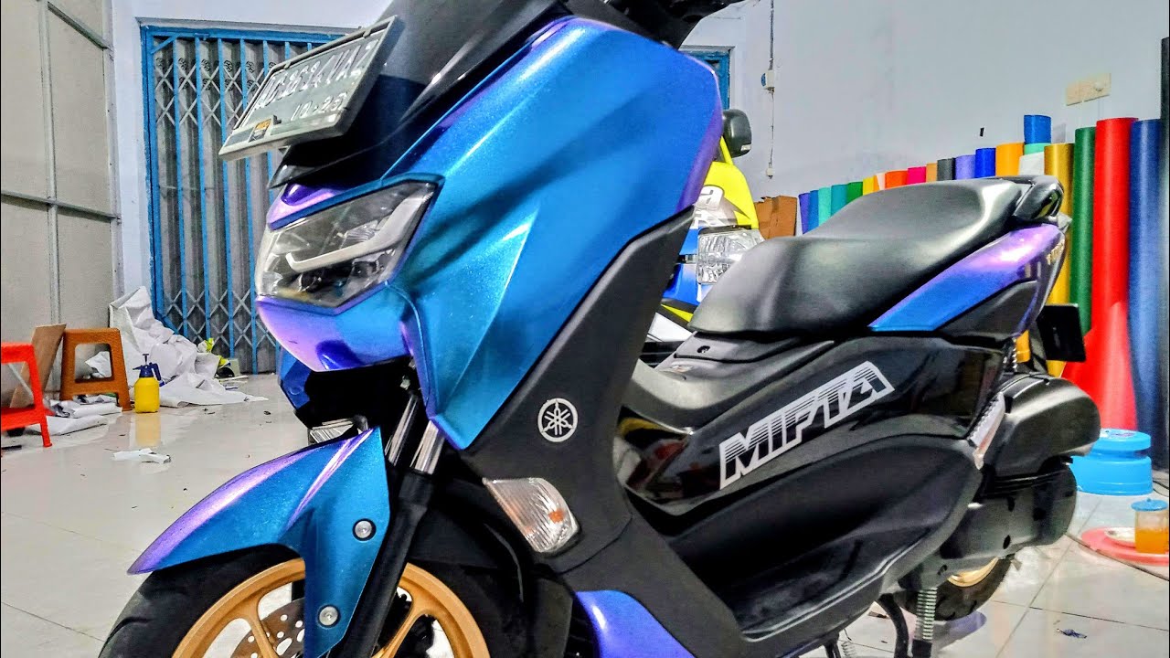 Modifikasi Motor Nmax Warna Hitam polos, doff, metalik, biru, emas, putih dll racing 48