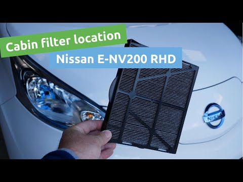 Cabin filter location in a Nissan E-NV200 electric van