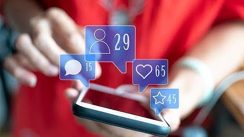 Orange icons animation of social media notifications of friends, followers, likes, messages