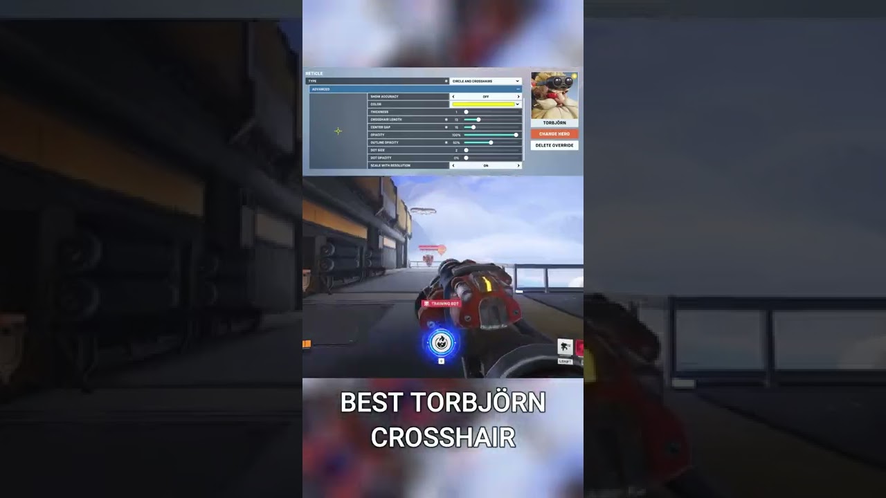 Replying to @that one guy The best Sombra Crosshair in Overwatch 2 👾 , torbjorn crosshairs