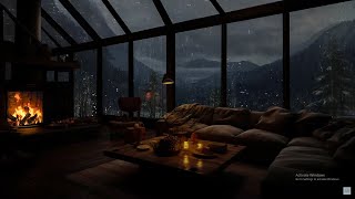 Soothing Rain and Fireplace Sounds for Sleep and Study, Good Night Sleep 🌧️Dreamy Drizzles