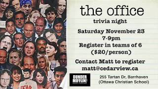 Office Trivia Night Sat, Nov 23