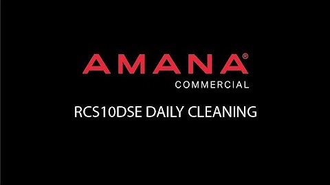 Oven Maintenance: Daily Cleaning (RCS10DSE)
