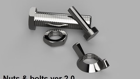 Fusion 360 parametric nuts and bolts.