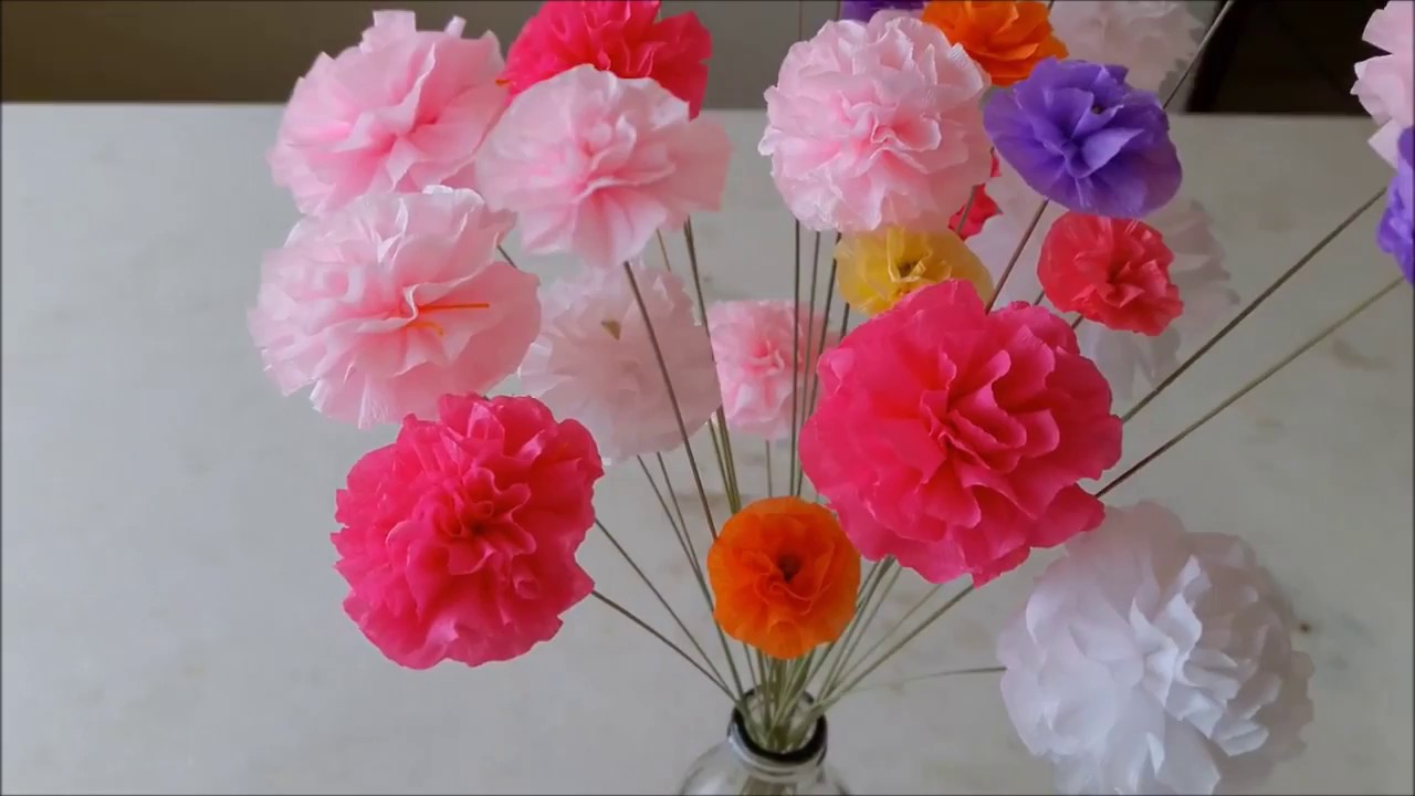 DIY FLORES DE PAPEL CREPOM COLORIDAS - DIY Paper Flowers - Crepe Paper  Roses - thptnganamst.edu.vn