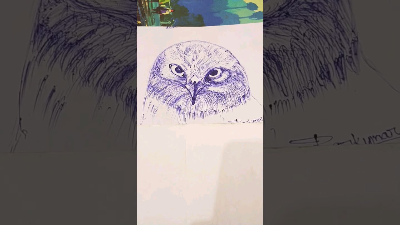 how to draw eagle (easy) just 5 minut || ballpen doodle 🦅🎉🙏✍️