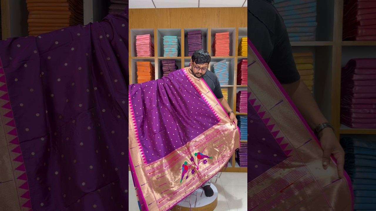 Pure Paithani Zari Border Parrot Motif Pallu Dupatta
