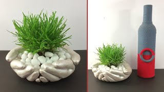 Cement Flower Vase Ideas | Creativity From Cement | Indoor plants | DIY Home Decor | Cement Craft