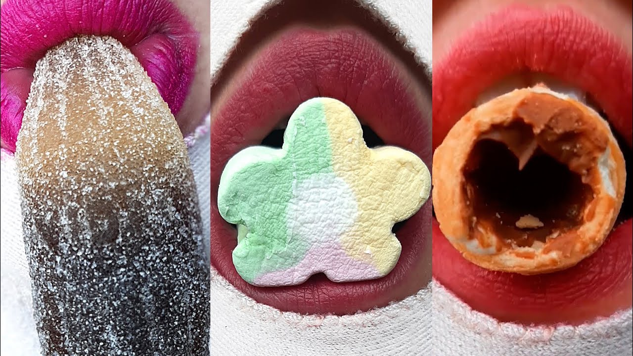 Mukbang ASMR Sweets eating sounds closer