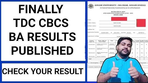 Finally TDC BA result is OUT | Check your Results | Assam University | Pranoy Roy