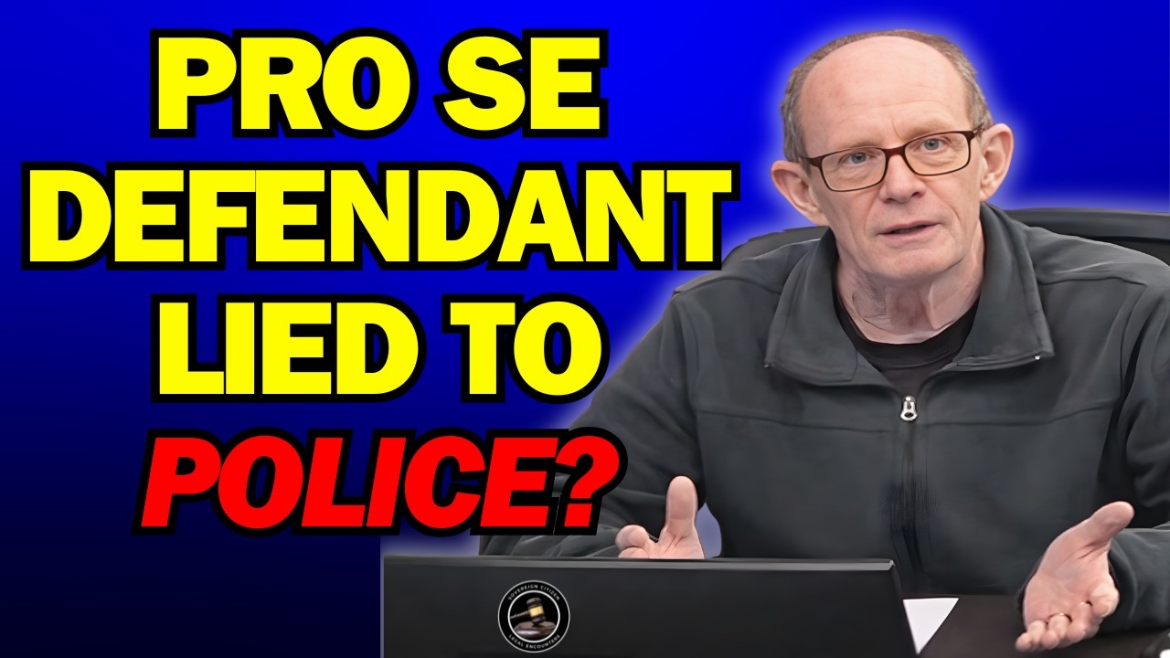 Pro Se Defendant Accused of Lying to Police in Court!