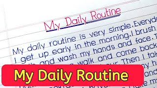 write an essay on my daily routine || essay on my daily life ||