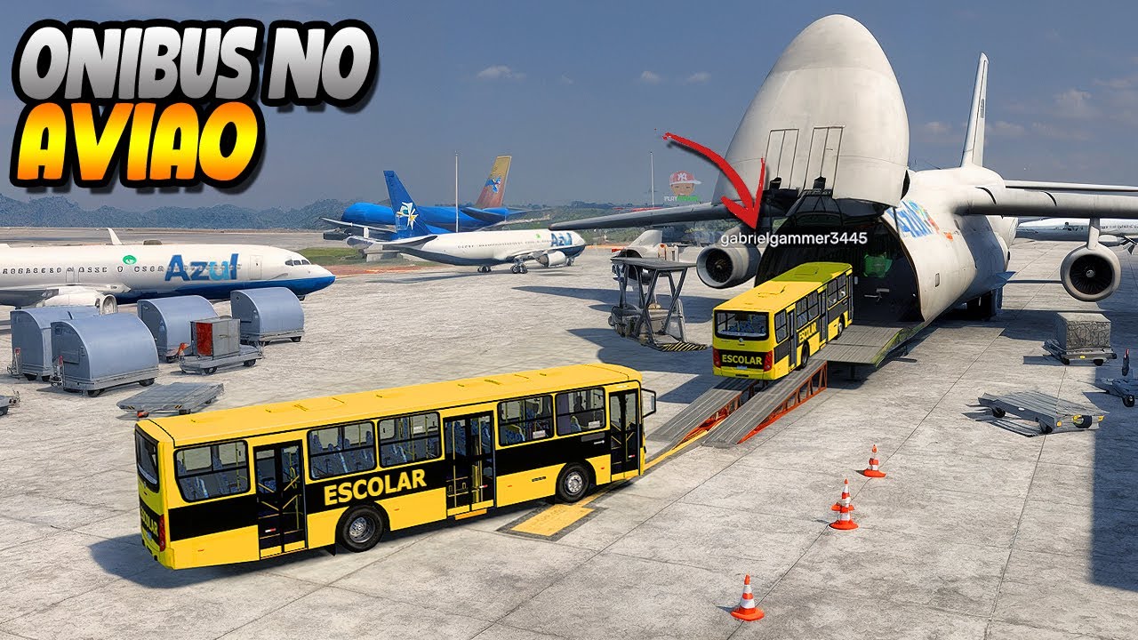 COLOCAMOS DOIS ONIBUS URBANO DENTRO DE UM AVIÃO GIGANTE - ETS 2 BUS