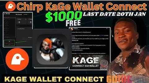 Connect SUI Wallet in KAGE | chirp airdrop wallet connect, kage airdrop wallet connect