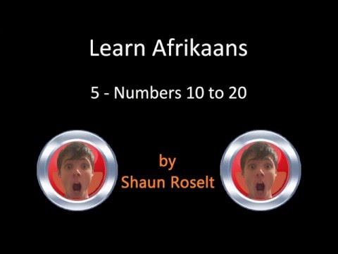 learn afrikaans 5 numbers 10 to 20 youtube