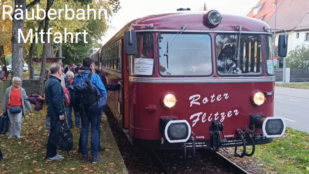 🇩🇪❤️⚠️ Historischer Schienenbus Roter Flitzer auf der Räuberbahn | Pfullendorf ➡️ Aulendorf