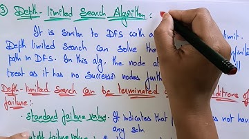 Depth Limited Search algorithm | DLS | Uninformed | Artificial intelligence | Lec-15 | Bhanu Priya
