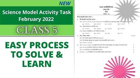 Class 5 math model activity task february 2022।। Model activity task solution part-2।।