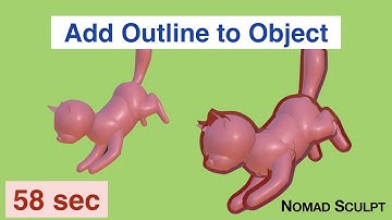 Add Outline to Object | 58 sec | Nomad Sculpt