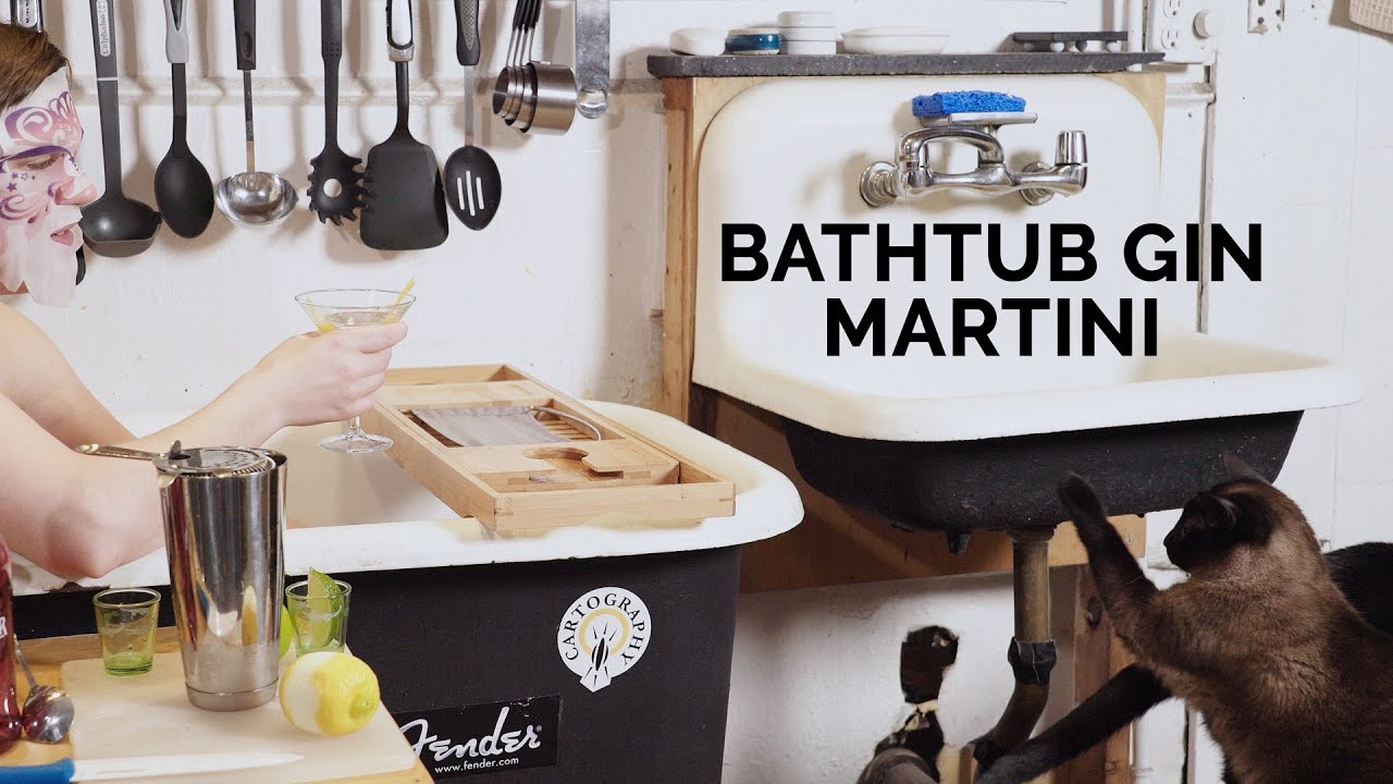 The Masked Bartender Bathtub Gin Martini - YouTube
