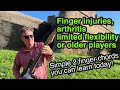 Have finger issues??  Arthritis, mobility, older player....this lesson will help you play chords!