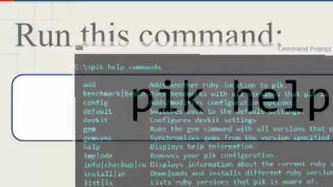 How to Intall Pik and Run Commands on Git Bash on Windows