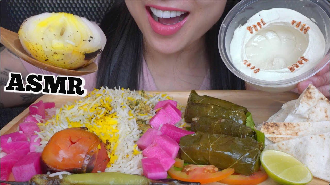 ASMR CHICKEN KAFTA WITH RICE (EATING SOUNDS) NO TALKING | SAS-ASMR