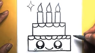 Bánh Sinh Nhật Hướng Dẫn Vẽ Đơn Giản | How To Draw A Cute Birthday Cake, Coco Art