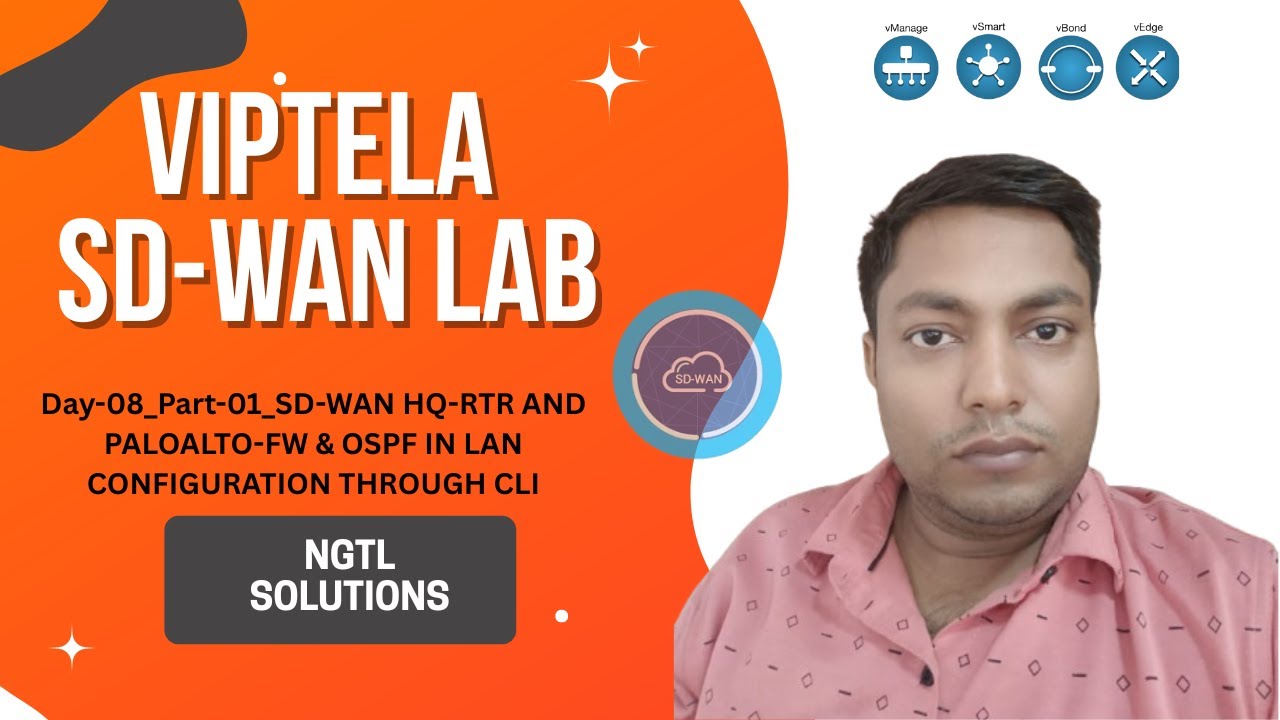 Day-08_SD-WAN HQ-RTR AND PALOALTO-FW CONFIGURATION || OSPF Configuration Through CLI