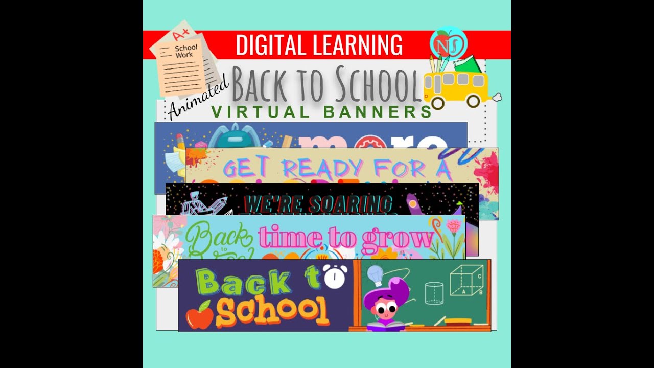 Back to School ANIMATED BANNERS| VIRTUAL BANNERS | GOOGLE CLASSROOM ...