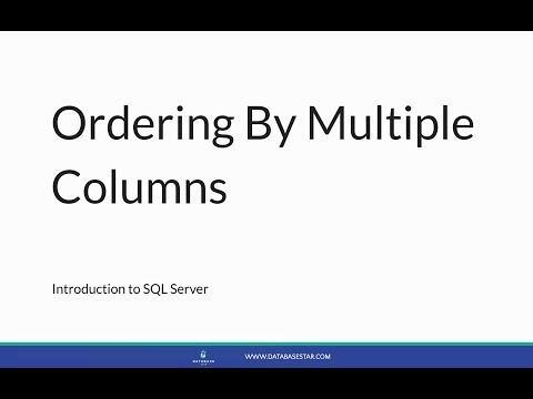 Video: Puteți avea 2 ordine în SQL?