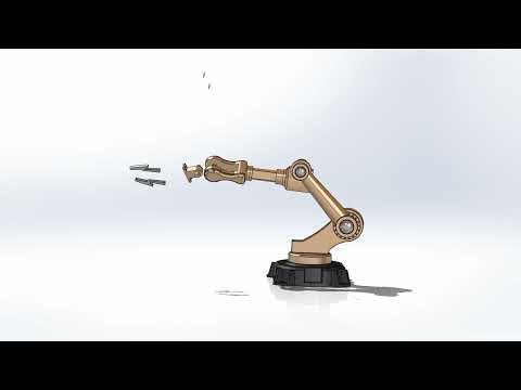 3D Robotic Arm Design | Exploded + Collapsed Motion (SolidWorks)